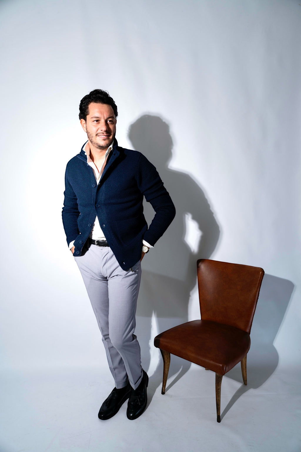 Cardigan coste con tasche