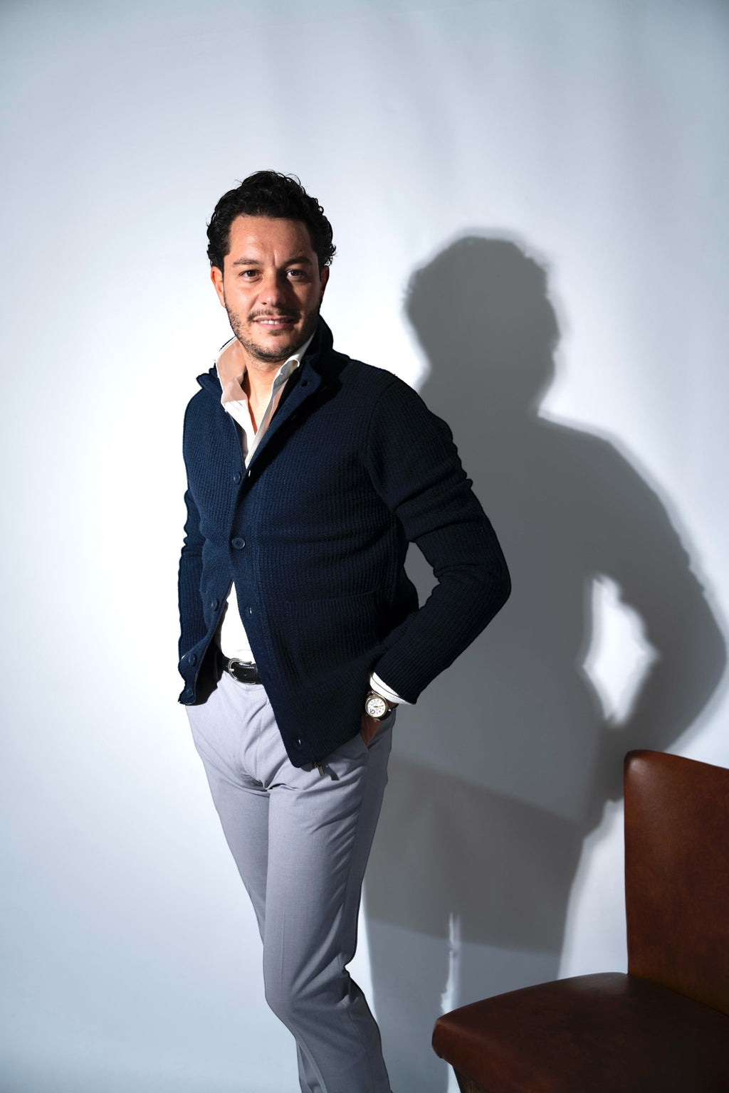 Cardigan coste con tasche