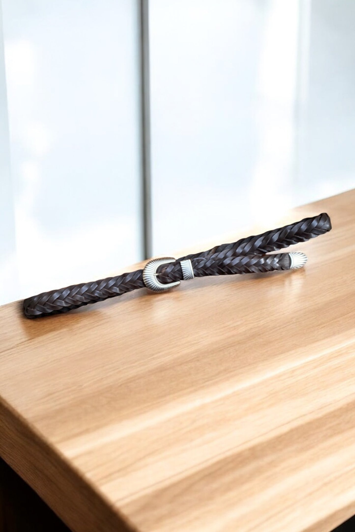 Cintura Texana intreccio marrone