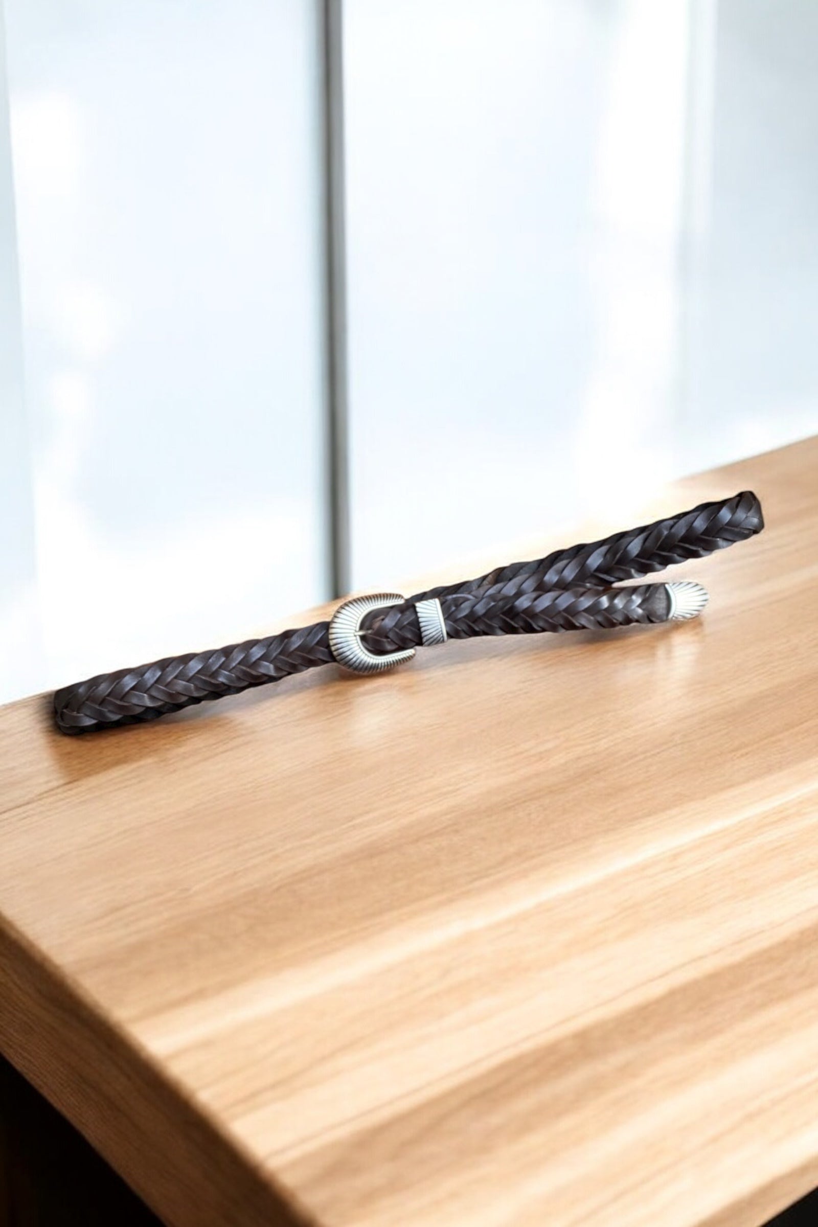 Cintura Texana intreccio marrone