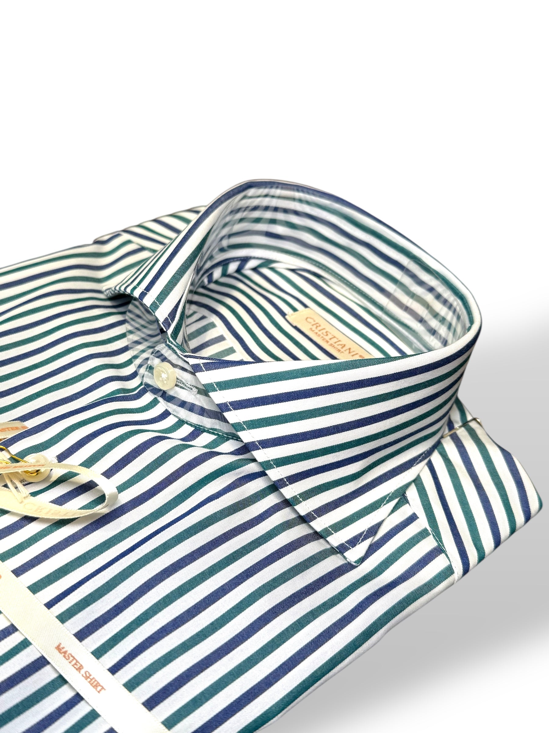Camicia riga verde blu CRISTIANI