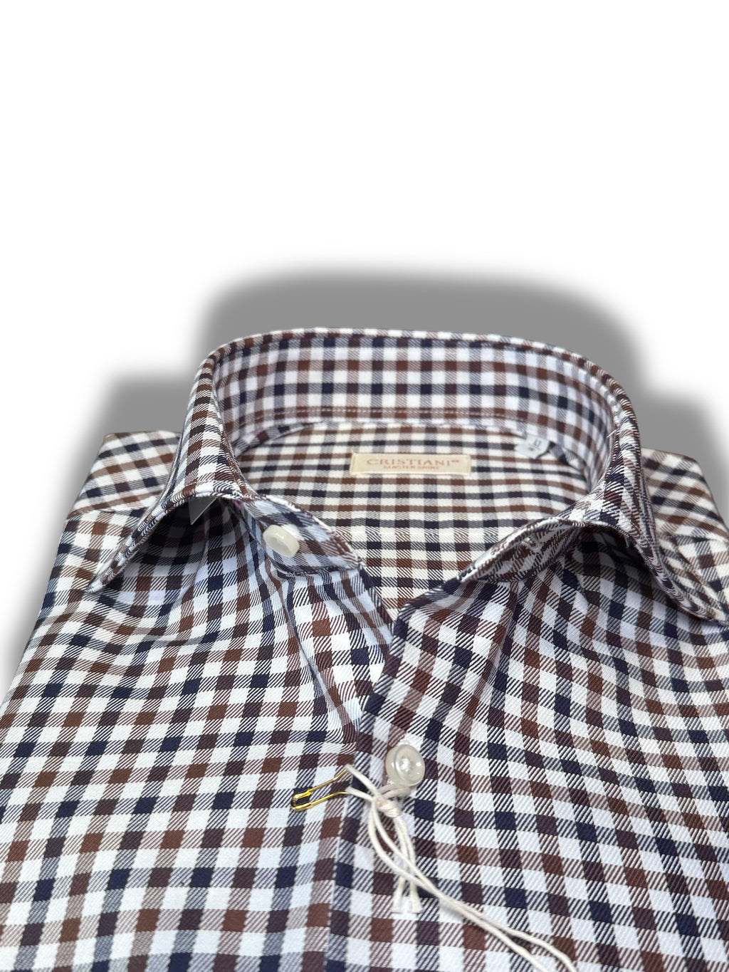 Camcia quadretto blu marrone