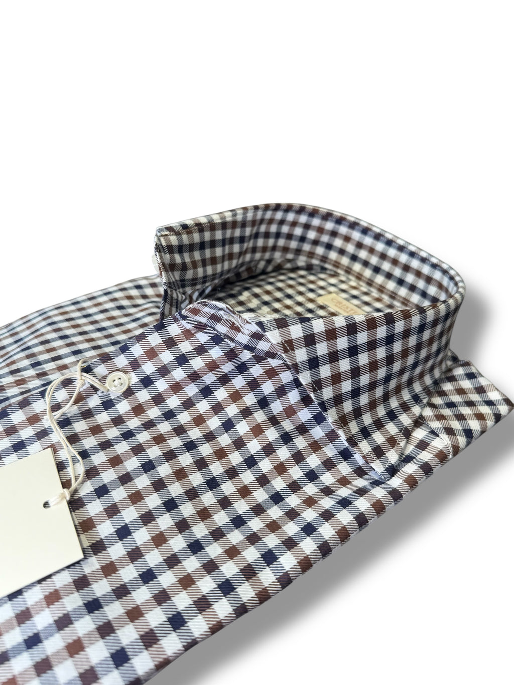 Camcia quadretto blu marrone