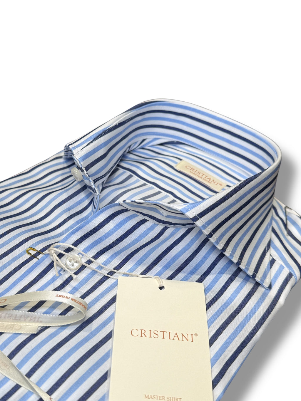 Camicia riga celeste blu  CRISTIANI
