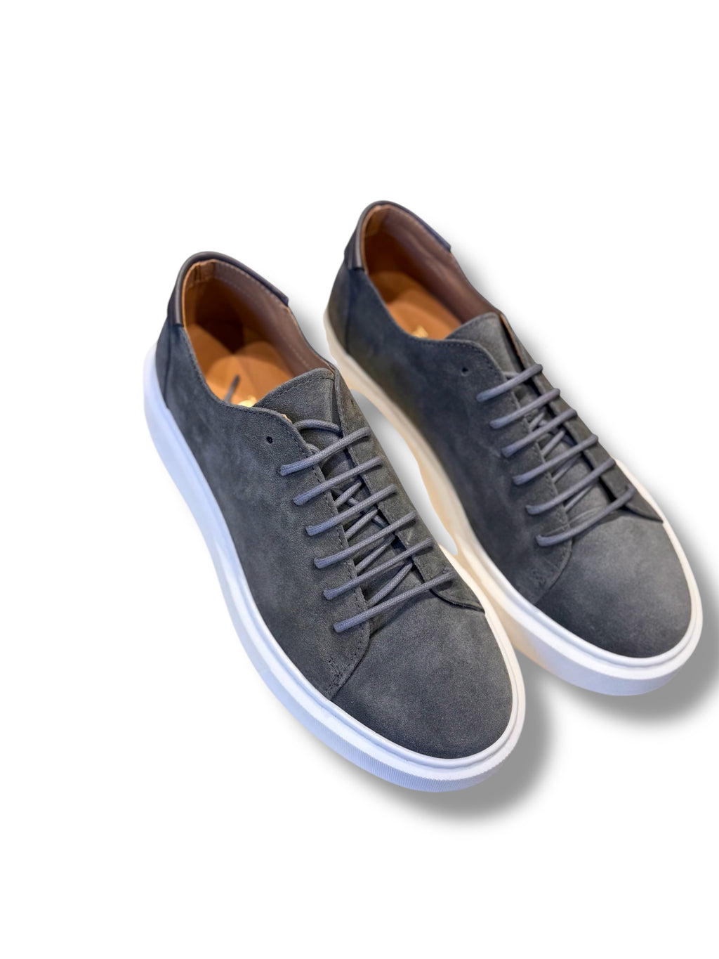 Sneakers in camoscio grigio