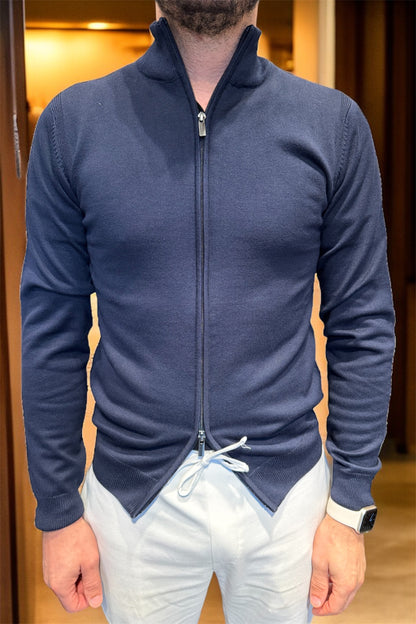 Maglia full zip doppio cursore