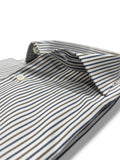 Camicia riga marrone e blu