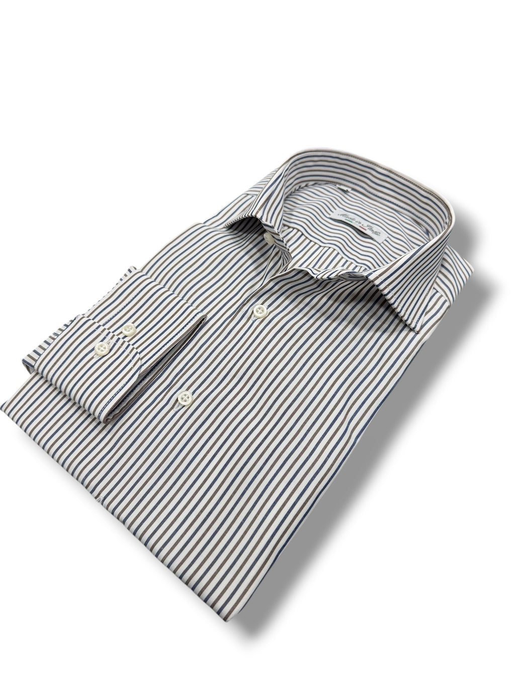 Camicia Cristiani  riga blu marrone