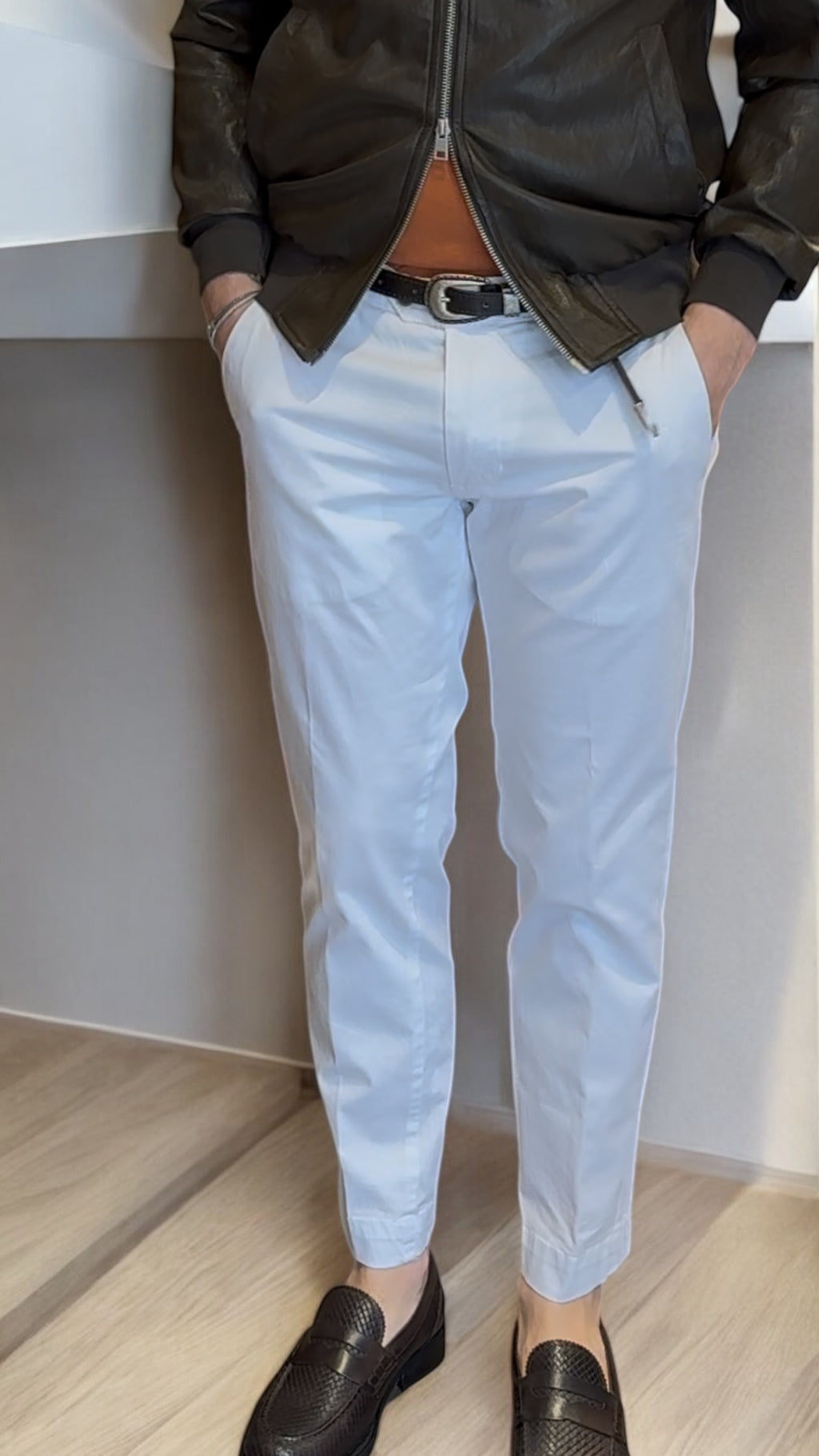 Pantalone in raso cotone