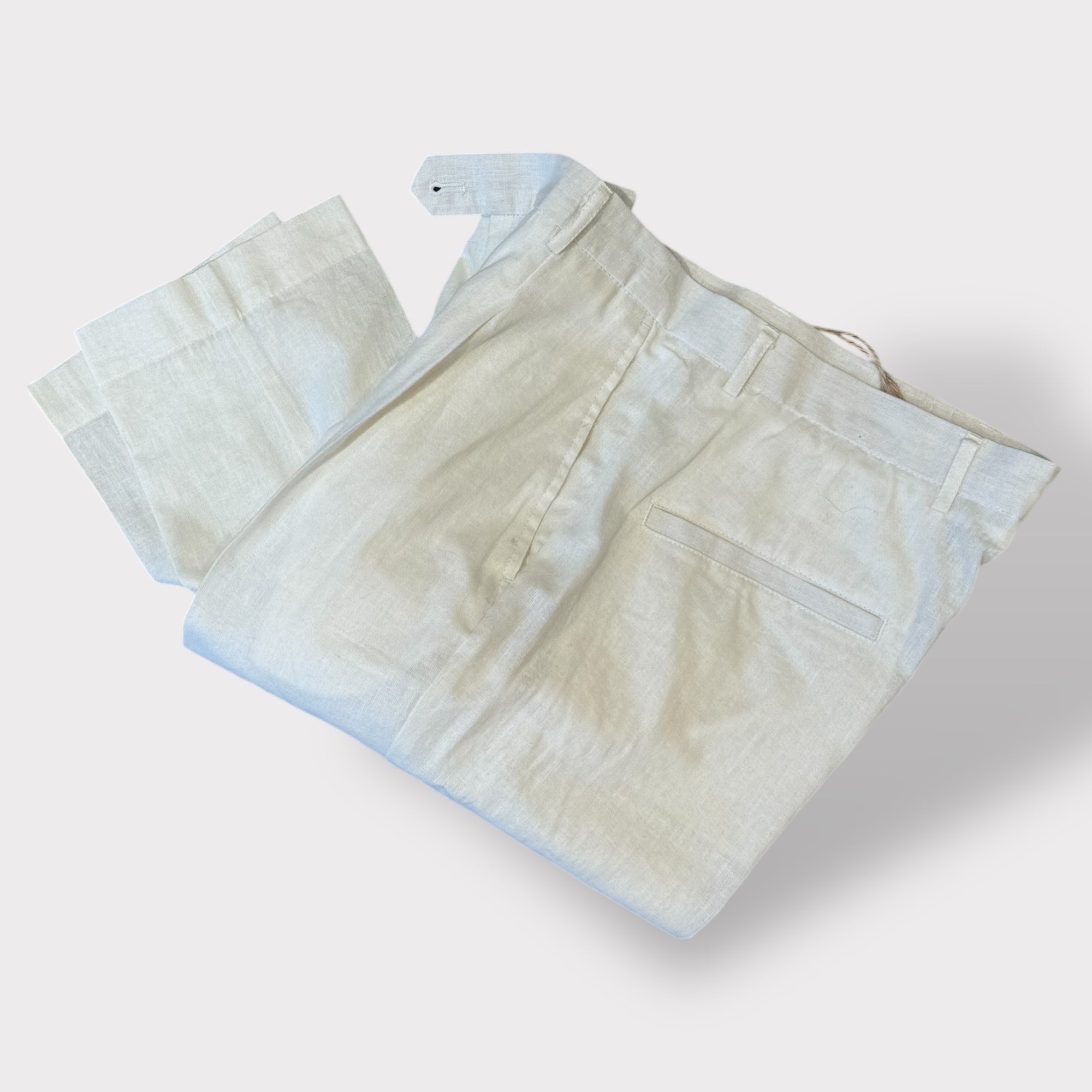 Pantalone lino con pinces