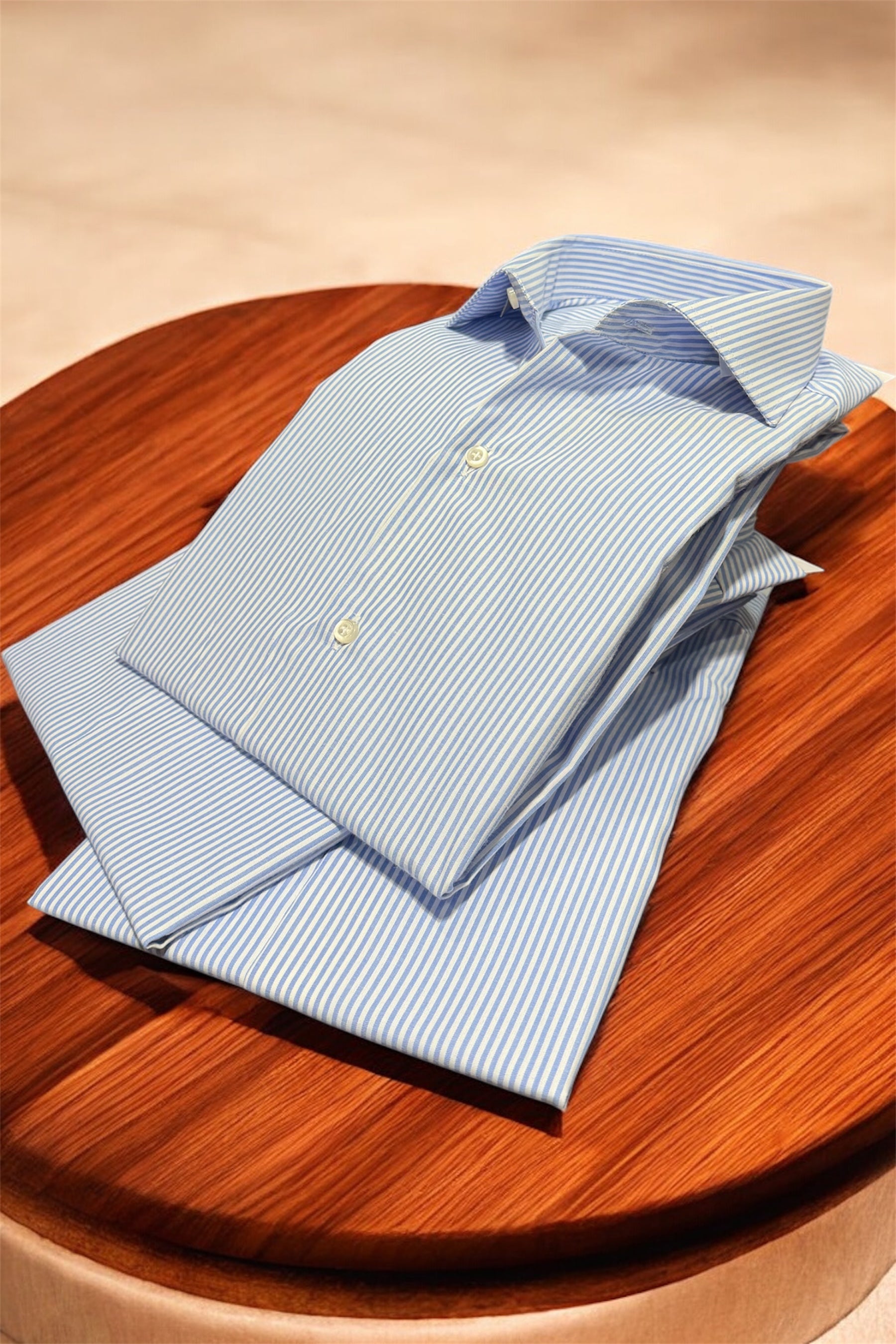 Camicia riga celeste