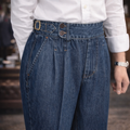PANT DENIM VITA ALTA BLU NAVI