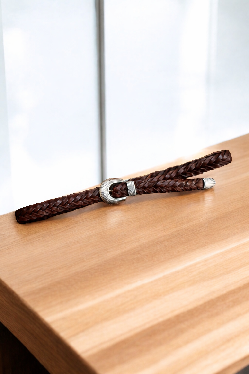 Cintura Texana intreccio marrone