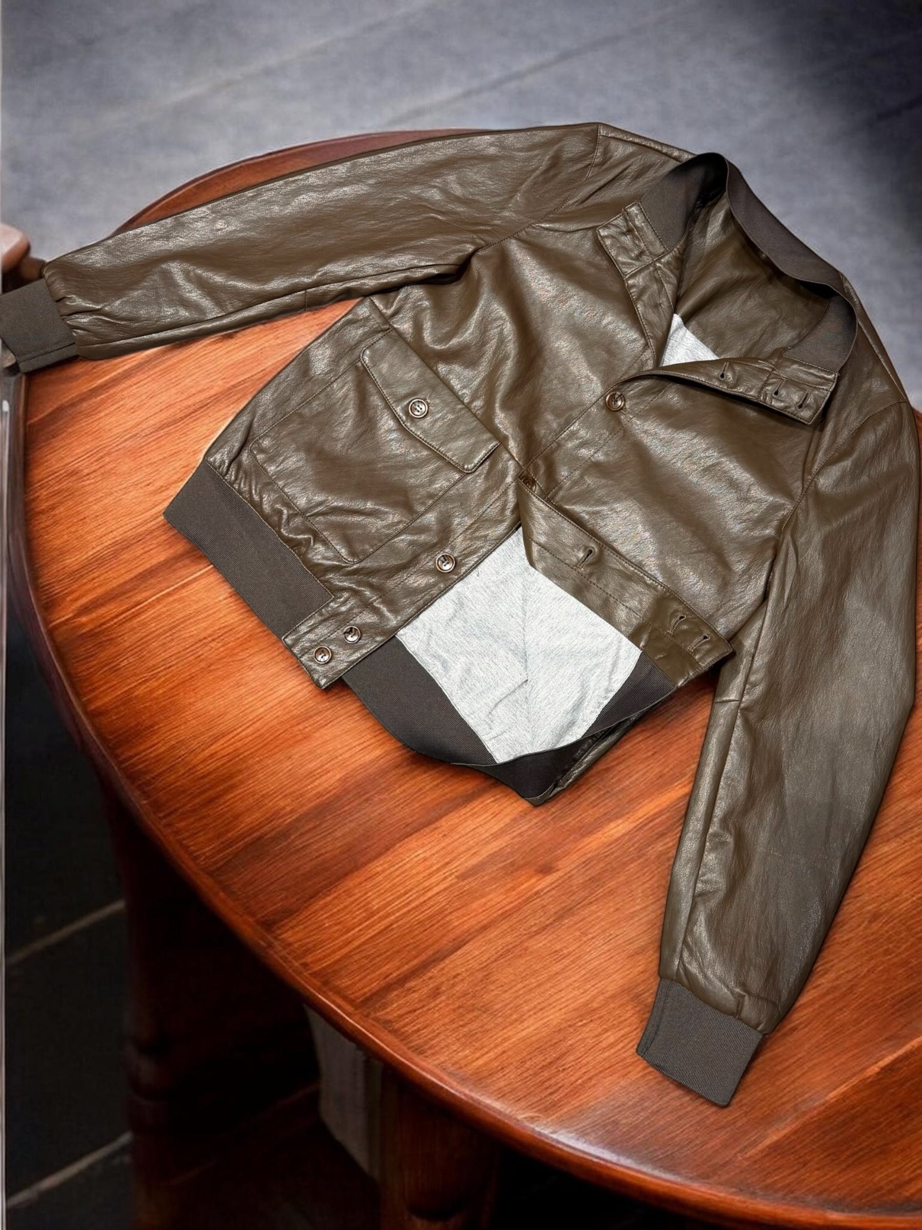 Bomber Polo in ecopelle