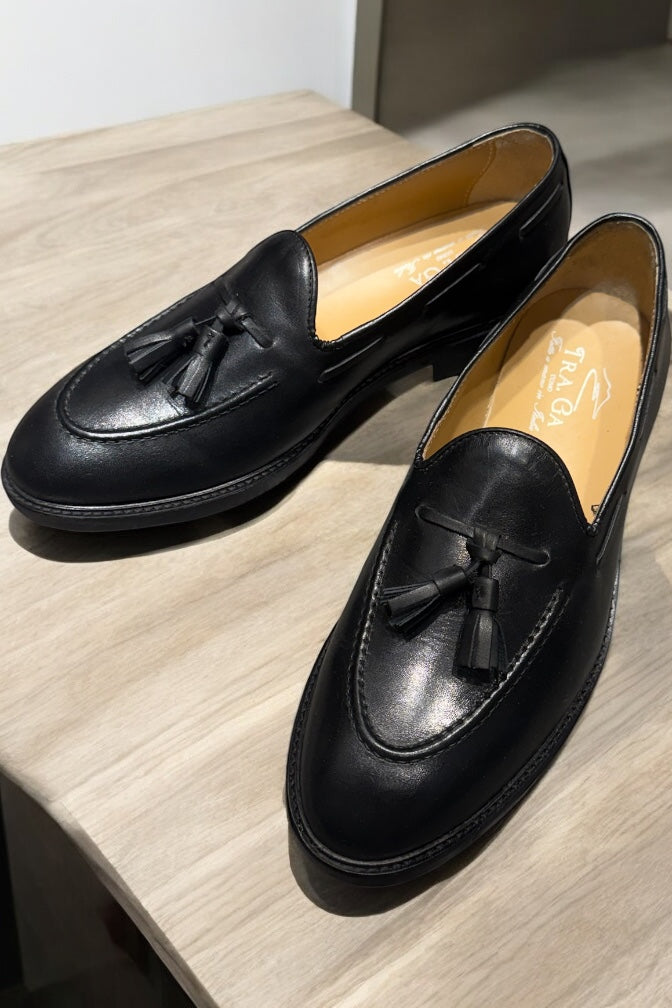 Mocassino con nappina nero