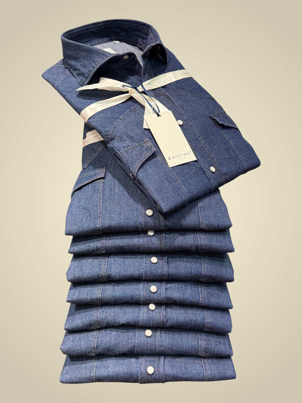 Camicia texana in jeans