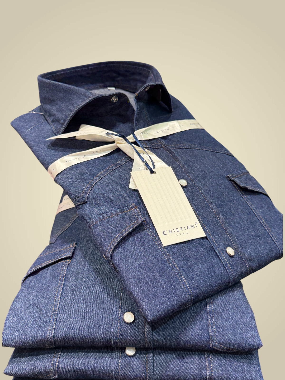 Camicia texana in jeans
