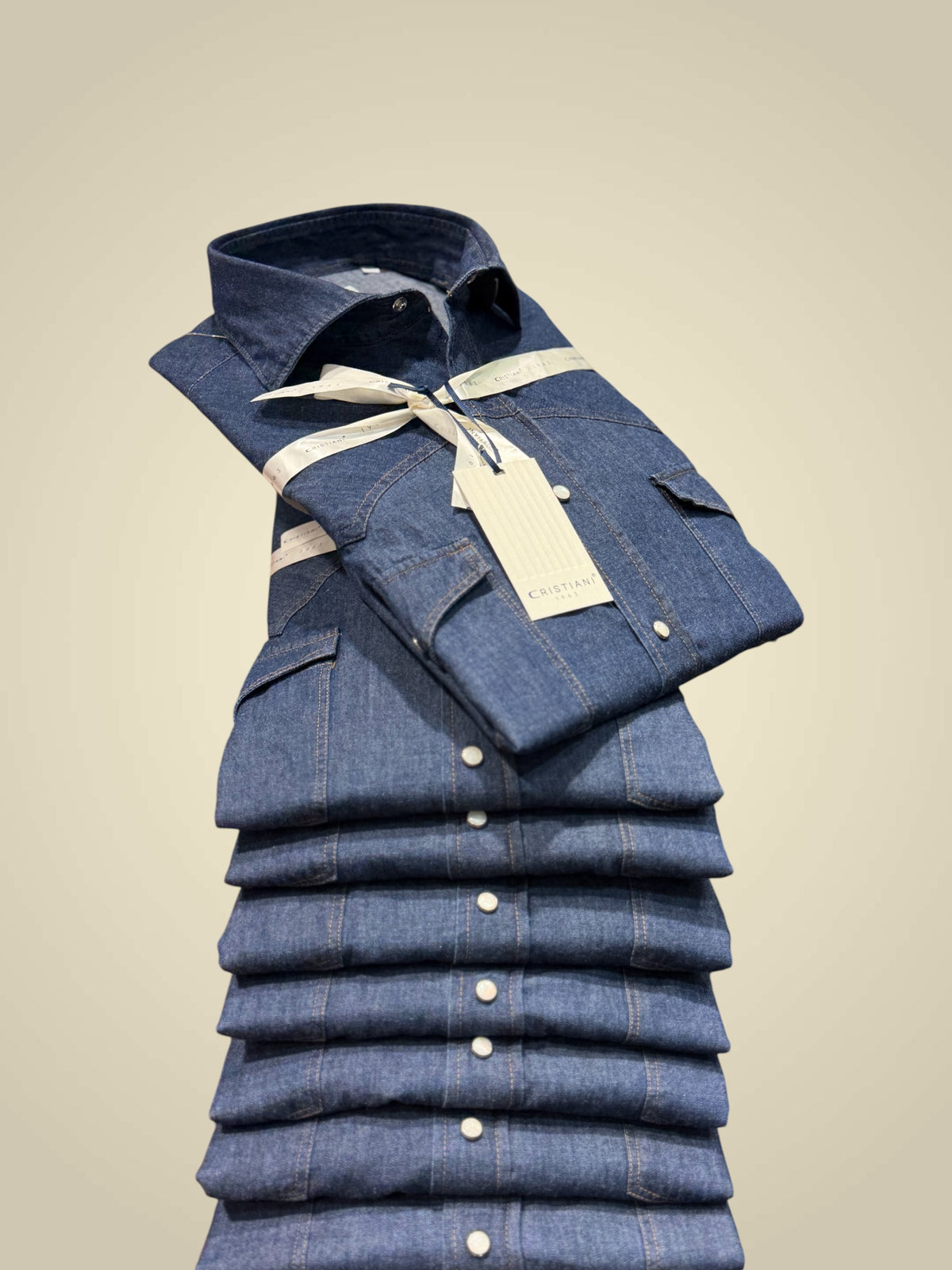 Camicia texana in jeans
