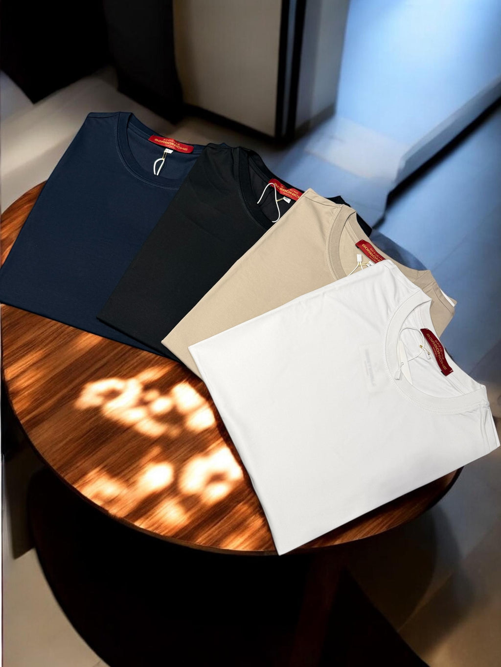 T shirt in filo di Scozia