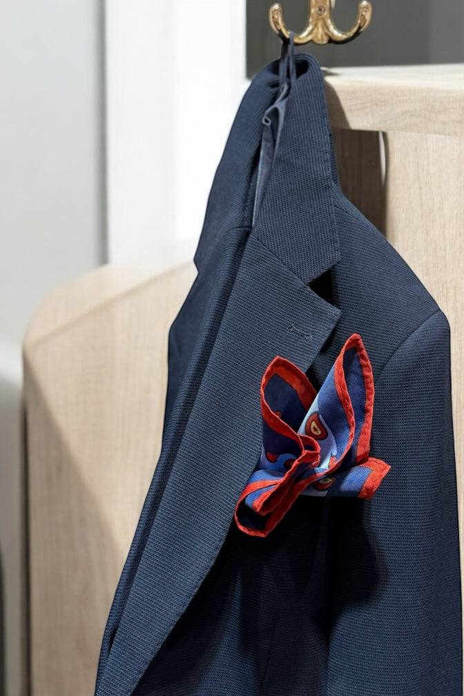 Giacca nido d’ape blu