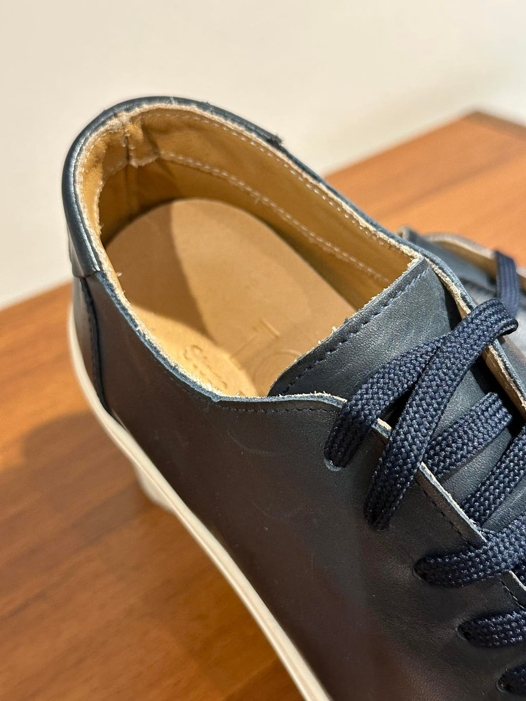 Sneakers in pelle blu