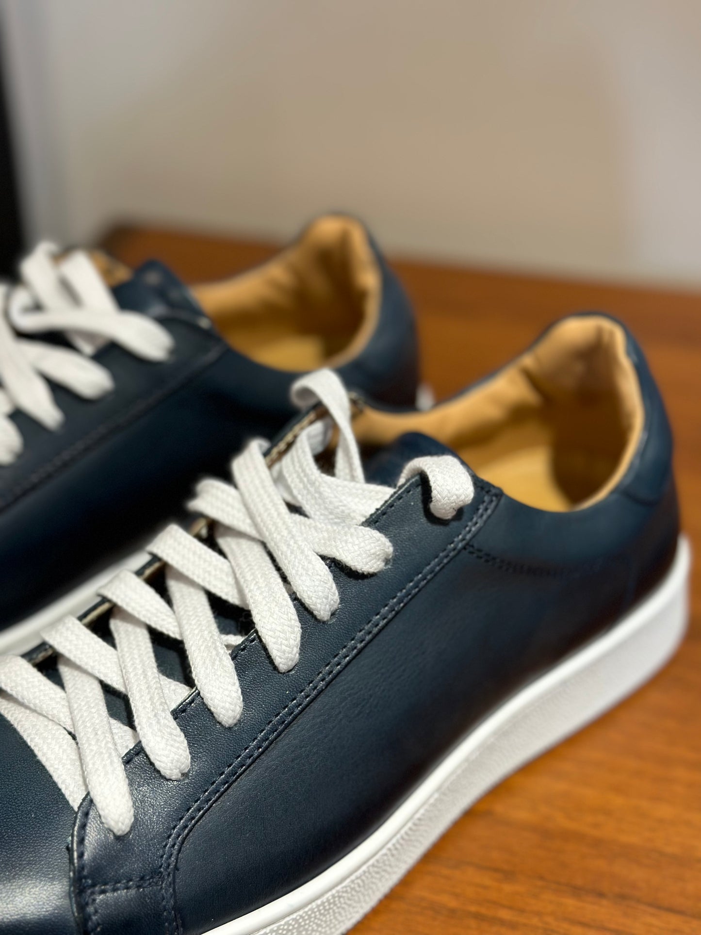 Sneakers in pelle blu