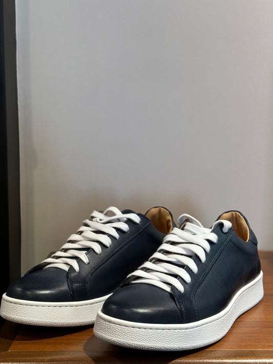 Sneakers in pelle blu