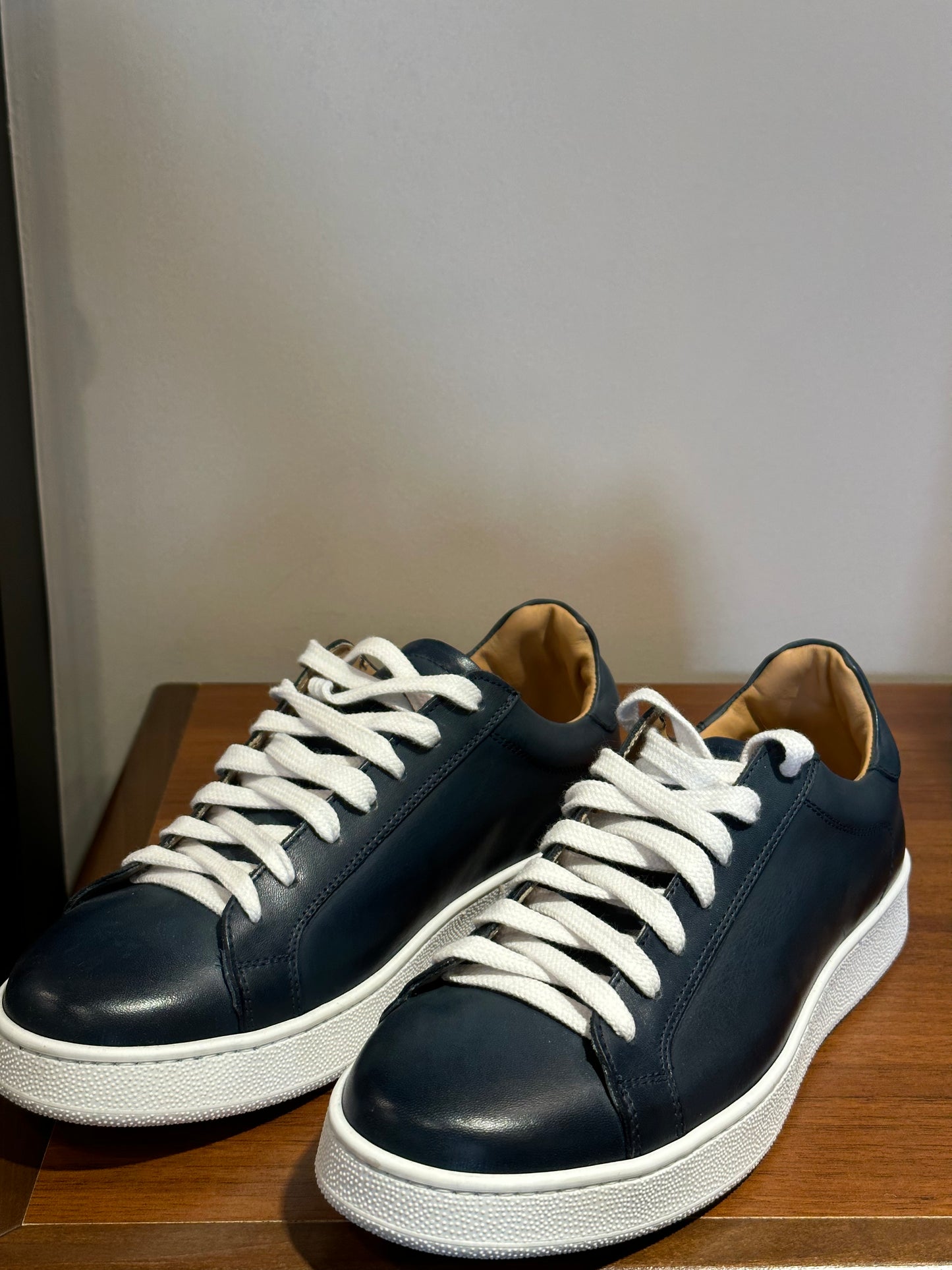 Sneakers in pelle blu